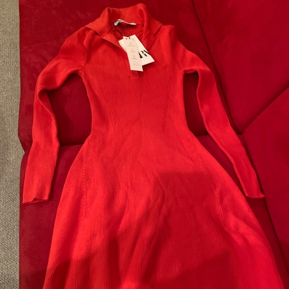 Zara SKATER KNIT DRESS - Picture 9 of 9